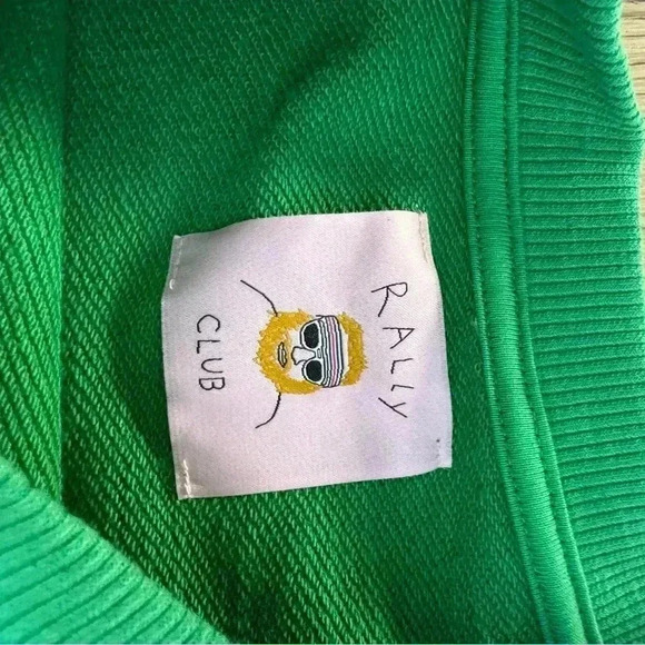 The Rally Club Unisex Archie Pickleball Crewneck Sweatshirt Green Medium $138 - Picture 4 of 7